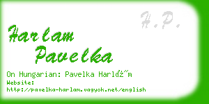 harlam pavelka business card